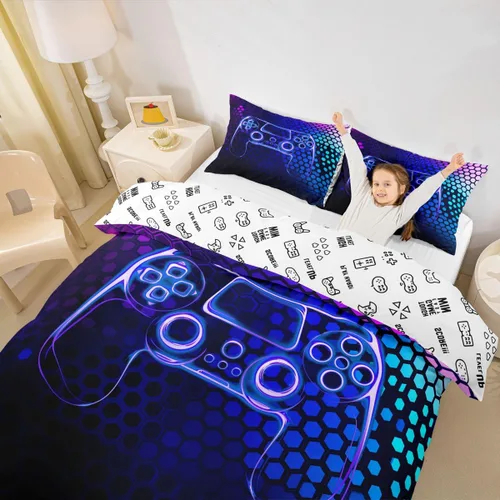 Miniatura 4 de Funda de edredón de animales del zoológico de dibujos animados para niños pequeños, lindo león, mono, elefante, juego de ropa de cama