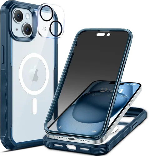 Miniatura 28 de seacosmo para iPhone Air Funda, Carcasa Completa con Protector de Privacidad de Vidrio Templado 9H Integrado y Protector de Lente de Cámara