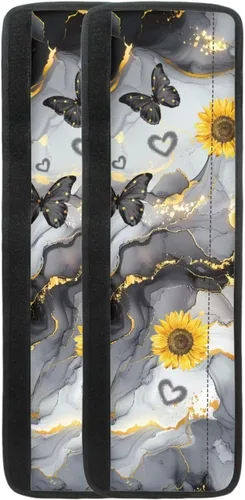Miniatura 31 de DISNIMO Juego de 2 fundas para manijas de puerta de refrigerador con diseño floral de mariposa azul, protector de decoración de electrodomésticos