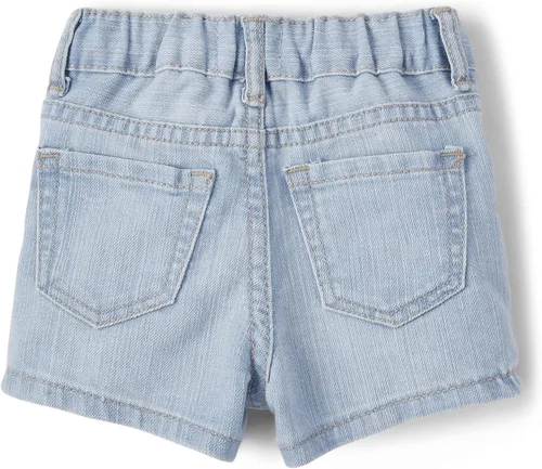 Miniatura 3 de The Children's Place Paquete de 3 pantalones cortos de mezclilla para bebés y niñas pequeñas