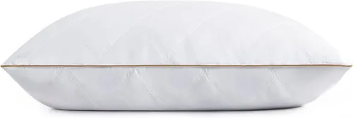Miniatura 12 de puredown Almohadas de plumas de ganso y plumón, almohadas de lujo premium con funda 100% algodón, paquete de 2, tamaño estándar, 20 x 26 pulgadas