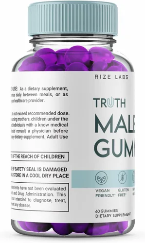 Miniatura 5 de Truth - Gomitas masculinas (3 unidades) - Truth Gummies masculinas Truth Truth para hombres, apoyo máximo de fuerza, gomitas ultra puras, gomitas