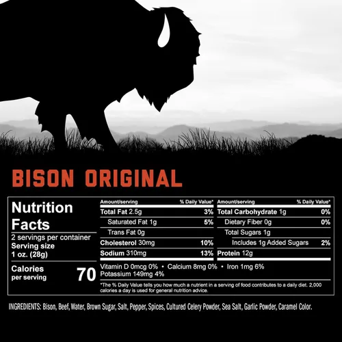 Miniatura 2 de ICON Meats - Tiras de carne seca de bisonte y carne de res, sabor original, 8 paquetes por caja, 2 tiras por paquete, aprobadas por el USDA, palitos
