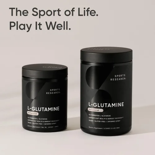 Miniatura 6 de Sports Research L-Glutamina - Recuperación de Entrenamiento, Salud Inmunológica y Apoyo a la Salud Intestinal - 5 G por Porción - 17.64 Oz (500 g)