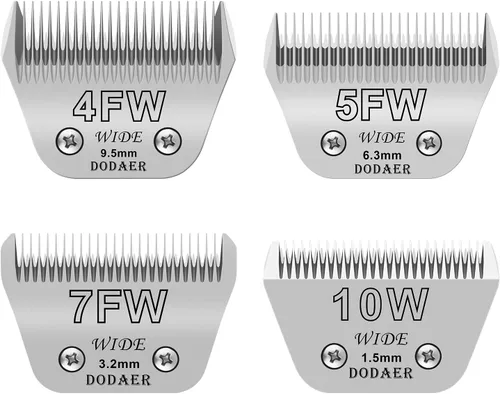 Miniatura 22 de Hojas para aseo de mascotas para perros desmontables - Tamaño 7FW, hoja ancha para aseo de perros, longitud de corte 3.2 mm (1/8"), compatible