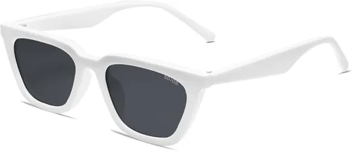SOJOS Gafas de sol polarizadas cuadradas estrechas estilo ojos de gato para mujeres, retro, modernas, para conducir SJ2169
