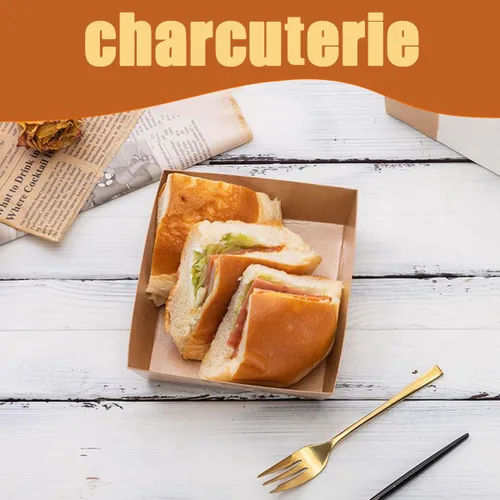 Miniatura 5 de 100 unidades de cajas para charcutería con tapas transparentes - Envases de comida ecológicos, portátiles y a prueba de fugas para varios manjares