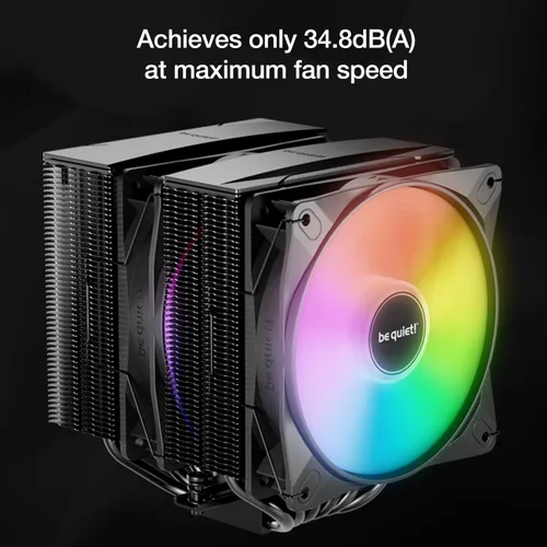 Miniatura 5 de be quiet! Pure Rock Pro 3 LX Enfriador de aire para CPU 6 tubos de calor de alto rendimiento de 6mm con tecnología HDT Ventilador ARGB PWM