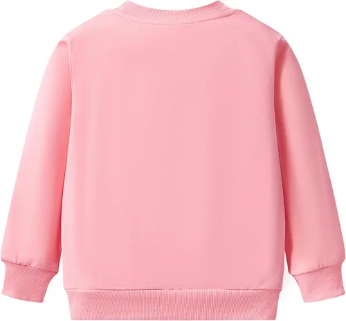 Miniatura 86 de Sudaderas para niñas pequeñas, cuello redondo, sin botones, de manga larga, para invierno, casual, ropa 2T-7T, Dinosaurio