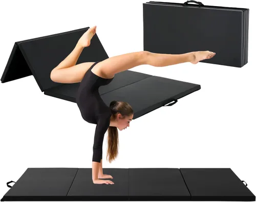 Miniatura 9 de BLKMTY Gymnastics Mats, Folding Exercise Mat Gym Yoga Aerobics Fitness Mats Kids' Gymnastics Tumbling Mat with Carrying Handles for Home Gym