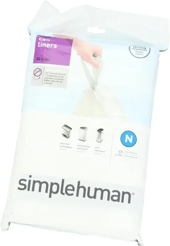 Miniatura 3 de simplehuman Forro para bote de basura de ajuste personalizado, 45 litros/12 galones, 20 unidades (paquete de 2)