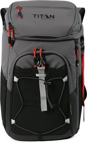 Miniatura 2 de La hielera Titan Deep Freeze Ice Wall mochila con bolsa para 30 latas y paquetes de hielo Piel de tiburón.