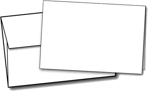 Desktop Publishing Supplies Tarjetas de felicitación y sobres blancos de 80 libras - Medidas del papel (11" X 8 1/2") y mitad se pliega a (5 1/2" X