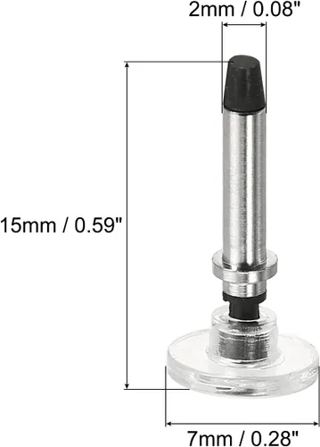 Miniatura 2 de MECCANIXITY 12 unids 0.276 in Stylus Pen Disc Punta Fina Universal Reemplazo Alta Precisión para 2 en 1 Stylus Pen Dispositivos de Pantalla Táctil