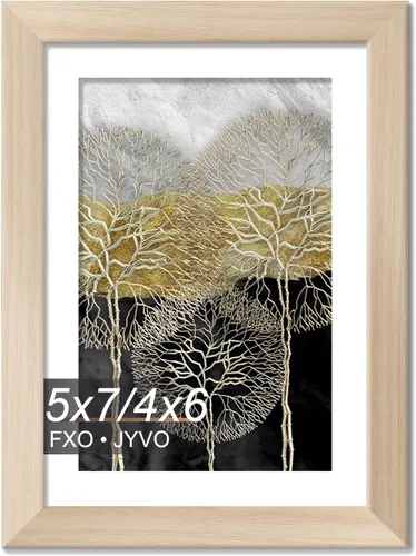 Miniatura 136 de Fxojyvo Marco de Fotos de 4x6, Muestra Foto de 3.5x5 con Paspartú o 4 x 6 Sin Paspartú, Liviano y de Alta Transparencia Marco de 4 por 6 para Pared