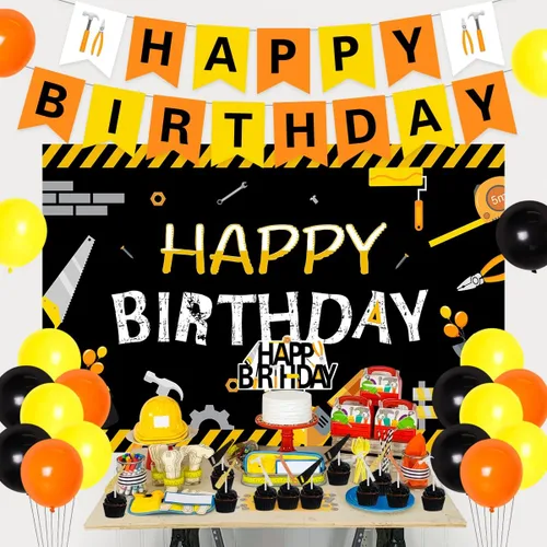 Miniatura 2 de Herramientas para decoración de fiesta de cumpleaños para niños y hombres, herramientas de fondo de feliz cumpleaños, herramientas de telón de fondo