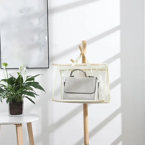 Miniatura 6 de Gcroet Bolsa de almacenamiento transparente antipolvo para colgar en el armario con cremallera y asa, bolsa de almacenamiento que ahorra espacio