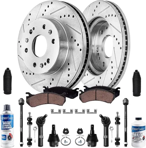 Miniatura 63 de Detroit Axle - 4 rotores de freno para Chevrolet Cruze 2014 2015 [modelos de motores de gas] Rotores de freno de disco perforados y ranurados