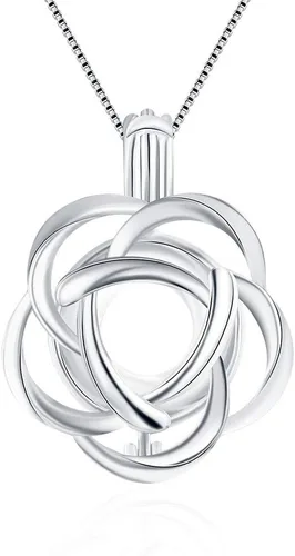 Colgantes de plata de ley 925 con diseño de jaula grande de Edison, para manualidades, collares, pulseras y bisutería