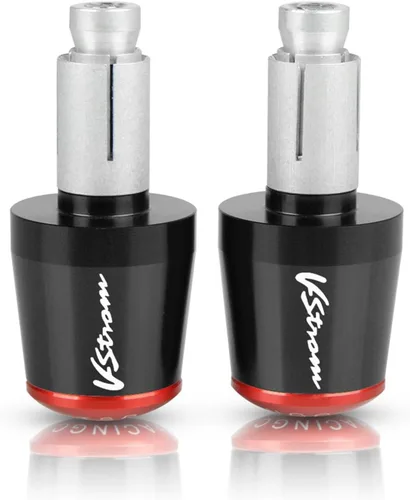 Miniatura 7 de Motorcycle Handle Bar Ends 22MM Handlebar Grips Cap End Plug for Suzuki VSTROM 650 V-Strom 650 1000 1050/XT DL250 DL650 DL1000 (Color : Black-Gray)