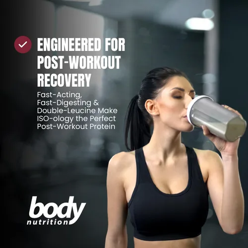 Miniatura 4 de Body Nutrition ISO-Ology, proteína aislada de suero en polvo mejorada con leucina, suplemento de recuperación después del entrenamiento, suero
