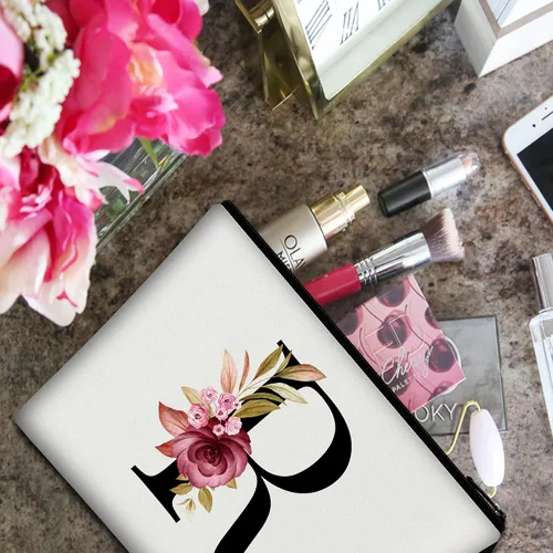 Miniatura 4 de Vavabox A-Z Bolsa de maquillaje personalizada, regalos de cumpleaños para mujeres y mamá, regalos para mejor amiga, bolsa de cosméticos para novia