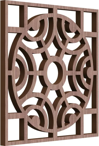 Miniatura 48 de Walton Paneles de pared decorativos de madera con calado, pequeños, 11 3/8 pulgadas de ancho x 11 3/8 pulgadas de alto x 1/4 pulgadas de alto, nogal