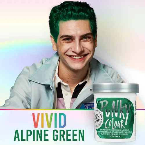 Miniatura 3 de Punky Alpine Green Color Semipermanente para el Cabello - Tinte Acondicionador para el Cabello Vegano y Libre de Crueldad, Dura Hasta 35 Lavados
