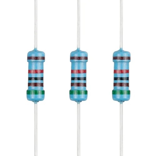 Miniatura 36 de 100 resistencias de 1 ohm 1/2 W (0.5 vatios) ±1% tolerancia de película metálica, resistencia fija de múltiples valores de resistencia opcional