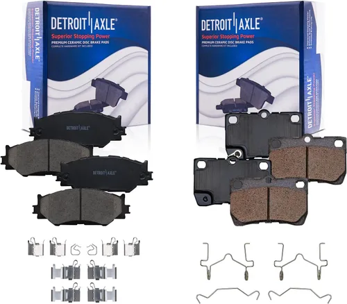 Miniatura 77 de Detroit Axle - Pinza de disco del lado del acompañante + pastillas de freno de cerámica de repuesto para Lexus HS250H Toyota RAV4 Prius V Scion xB