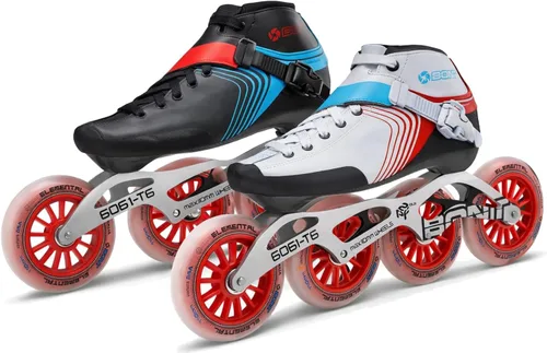 Bont Patines - Patines de carreras de patinaje de velocidad en línea - Botas de skate GT4 + marco 6061 + ruedas elementales + rodamientos ABEC5