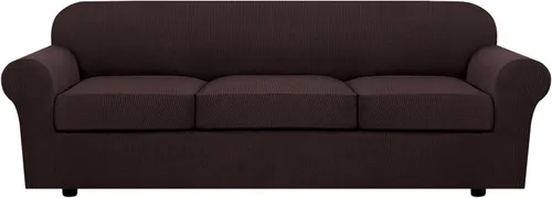 Miniatura 14 de H.VERSAILTEX - 3 fundas de sofá elásticas para 2 cojines de sofá. Fundas para muebles de sala de estar (funda base más 2 fundas de cojín de asiento)