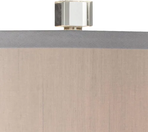 Miniatura 3 de Vienna Full Spectrum Aline - Lámpara de mesa tradicional de 26 1/2 pulgadas de alto, cristal transparente, pantalla gris, sala de estar, dormitorio