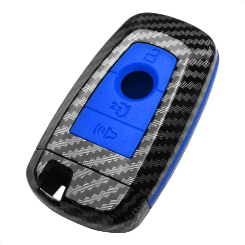 Miniatura 6 de Funda para llave inteligente compatible con Ford Edge Expedition Explorer Fusion para Mustang Cobra, mando a distancia sin llave de 4 botones