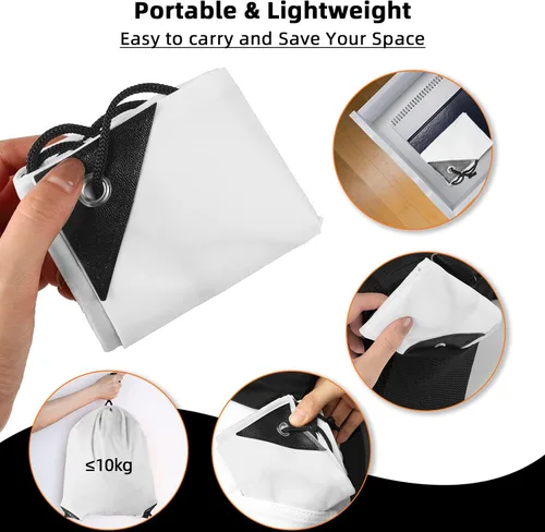 Miniatura 5 de Mochila con cordón, bolsas con cordón, bolsa deportiva de nailon a granel, Blanco, Deportes