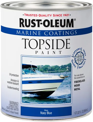 Miniatura 17 de Rust-Oleum 207005 Pintura para cubierta marina Marine Coatings, cuarto de galón, color gris acorazado