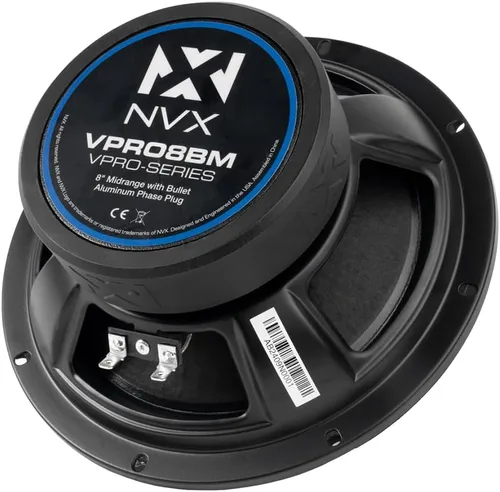 Miniatura 5 de NVX® VPRO8BM - Altavoz premium de 8 pulgadas, 500 W máximo (250 W RMS), 4 ohmios, bobina de voz de 1.5 pulgadas, audio profesional de rango medio