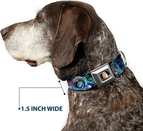 Miniatura 7 de Collar de perro hebilla de cinturón de seguridad Buzz Lightyear Action Poses apilado 9 a 15 pulgadas 1.0 pulgadas de ancho