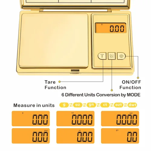 Miniatura 3 de GRAM PRES Báscula digital de bolsillo de 10.58 oz/0.00 oz de precisión, pequeña moneda de joyería en polvo, báscula digital de gramos y onzas