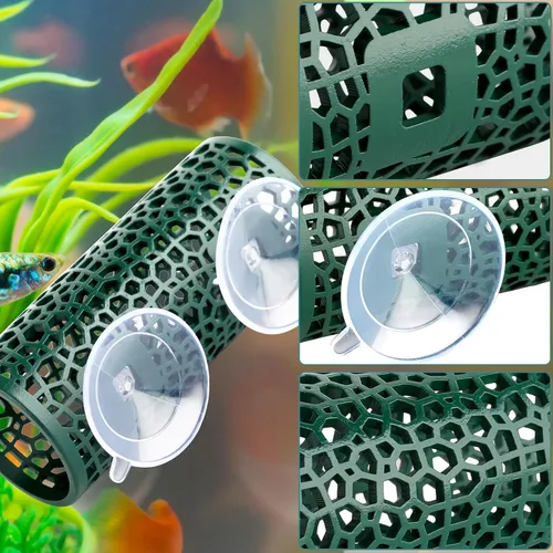 Miniatura 4 de Abizoo Betta Toys - Túnel Hueco Verde Oscuro para Pez Betta y Escondite para Reptiles - Decoración de Acuario de Enriquecimiento Seguro