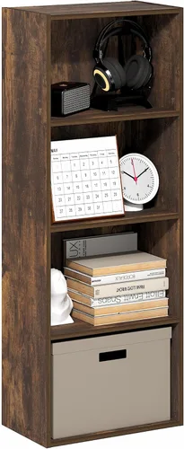Miniatura 29 de Furinno Luder - Estantería abierta de 3 niveles, color roble francés