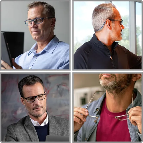 Miniatura 4 de Clic Lentes de lectura magnéticos, lectores ajustables para colgar en el cuello, ajuste seguro con diadema rígida, ejecutivo XL