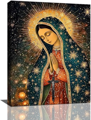 Miniatura 126 de Arte de pared con los 10 mandamientos, lienzo de los diez mandamientos, decoración de pared, pintura enmarcada inspiradora cristiana, obra de arte