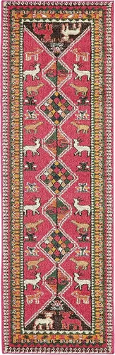 Miniatura 3 de Unique Loom Sedona Collection Southwestern, borde, sobreteñida, animales, tribal, alfombra de área abstracta, 2 pies 2 pulgadas x 6 pies 7 pulgadas