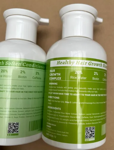Miniatura 9 de Muun Champú y acondicionador de agua de arroz para el crecimiento del cabello, regeneración, adelgazamiento del cabello y anti pérdida de cabello