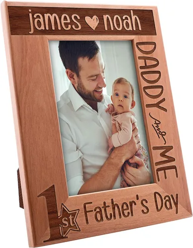 Miniatura 2 de Regalos para papá, marco de fotos personalizado de 4 x 6 pulgadas, marco del primer día del padre, regalos para el primer día del padre de parte