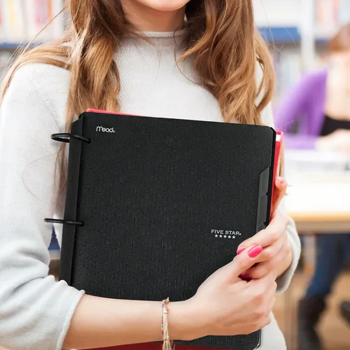 Miniatura 7 de Five Star Flex - Cuaderno recargable + aplicación de estudio, papel rayado universitario y carpeta de anillos TechLock de 1 pulgada con bolsillos