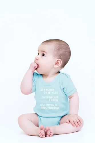 Miniatura 2 de CBTwear Did 9 Month, Escaped Through a Tunnel, Serving 18 Years Baby Body Unisex Comfy Humor