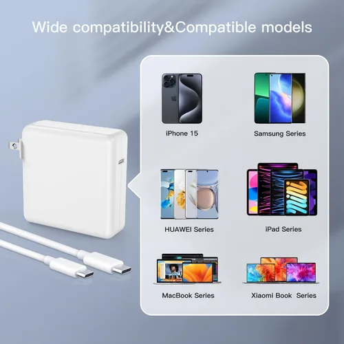 Miniatura 5 de Cargador de 96 W para MacBook Pro Adaptador de corriente de cargador rápido, compatible con MacBook Pro 16, 15, 14, 13 pulgadas, MacBook Air