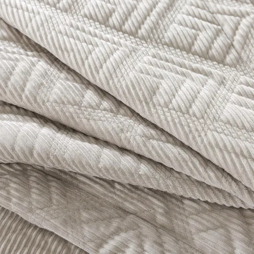 Miniatura 7 de HoneiLife - Juego de colcha de tamaño Queen, juego de ropa de cama de pana bordada de 3 piezas, colcha de lujo, ligera, cálida, para todas las Pana